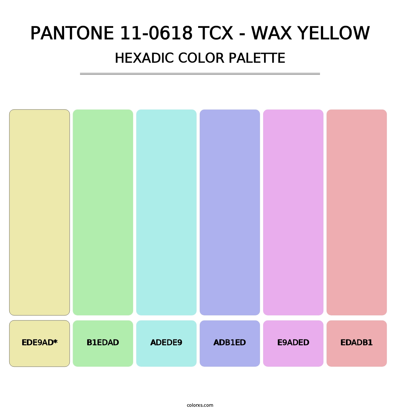 PANTONE 11-0618 TCX - Wax Yellow - Hexadic Color Palette