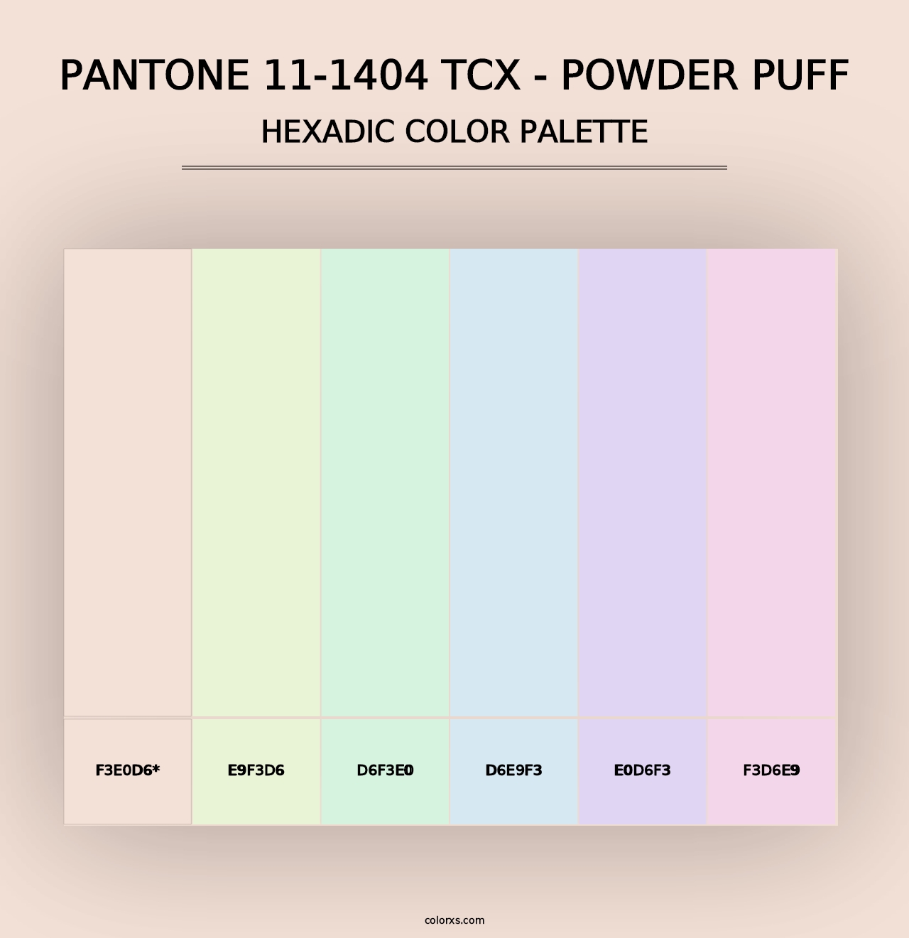 PANTONE 11-1404 TCX - Powder Puff - Hexadic Color Palette