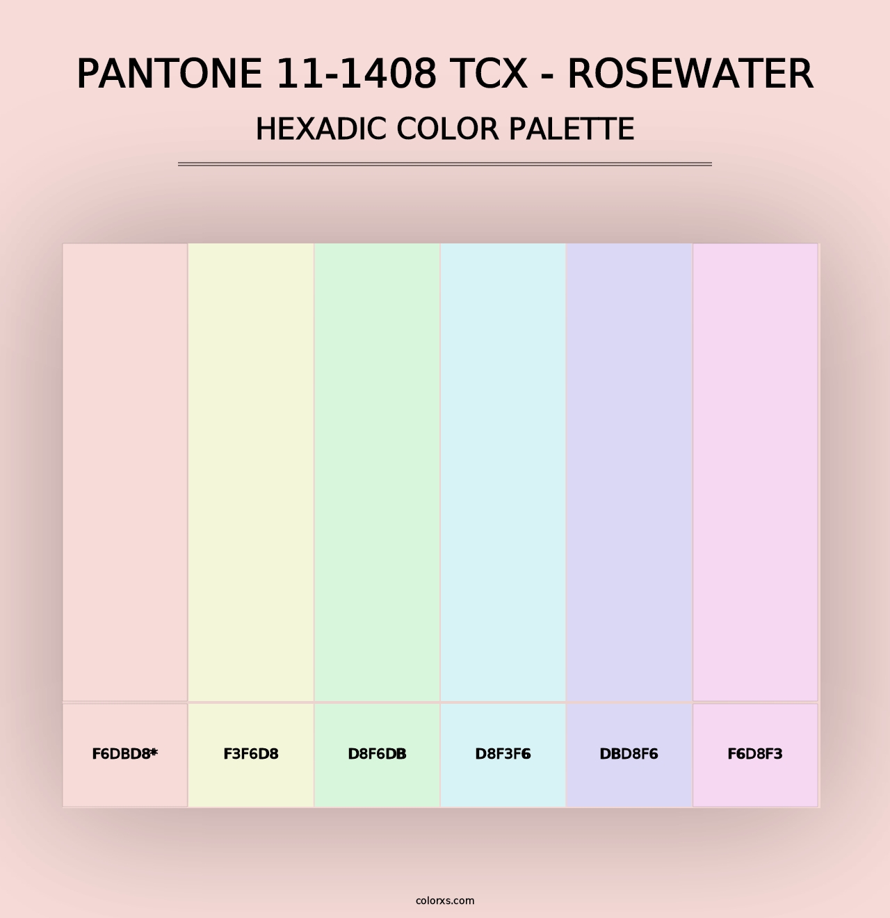 PANTONE 11-1408 TCX - Rosewater - Hexadic Color Palette