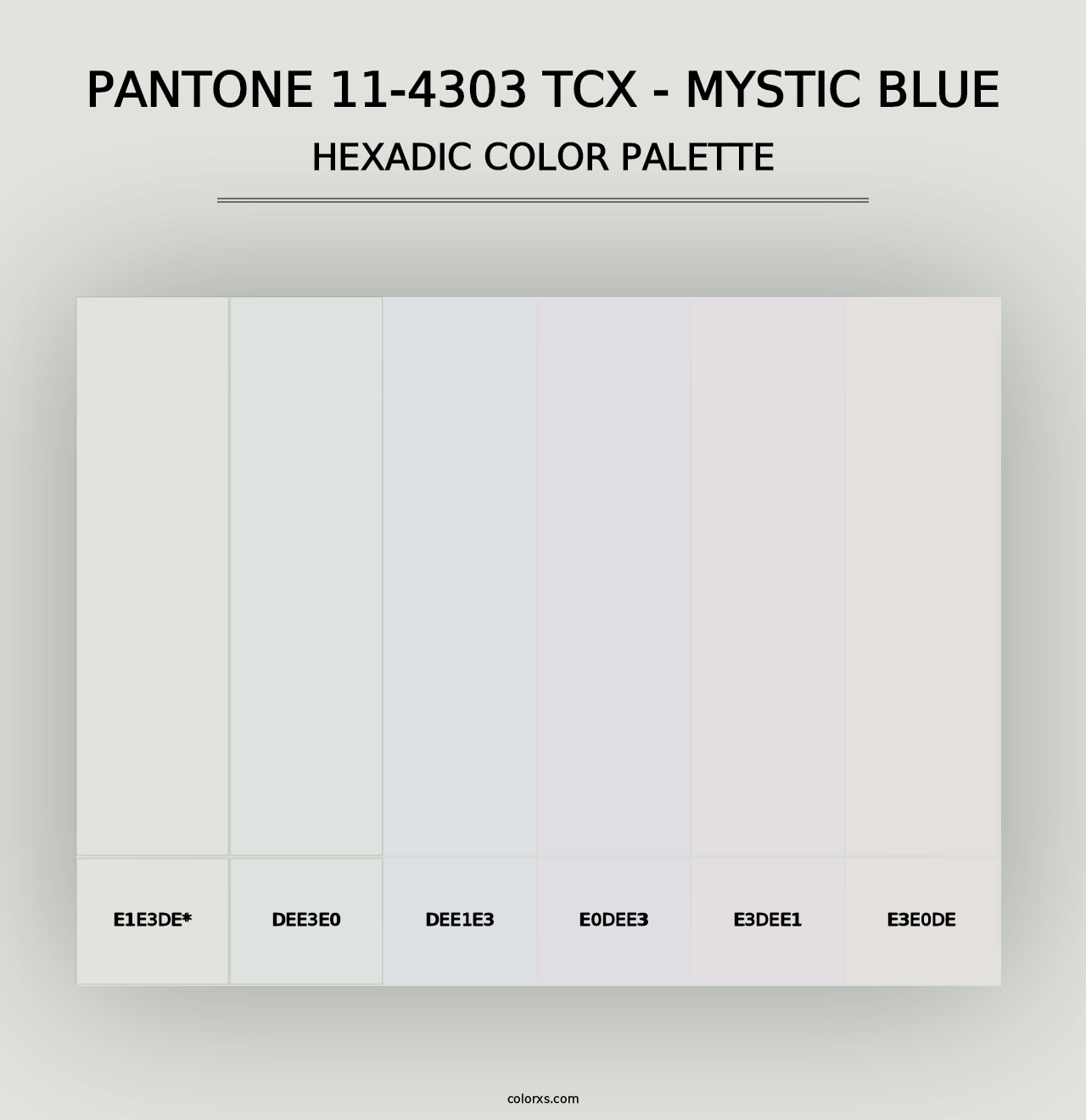 PANTONE 11-4303 TCX - Mystic Blue - Hexadic Color Palette