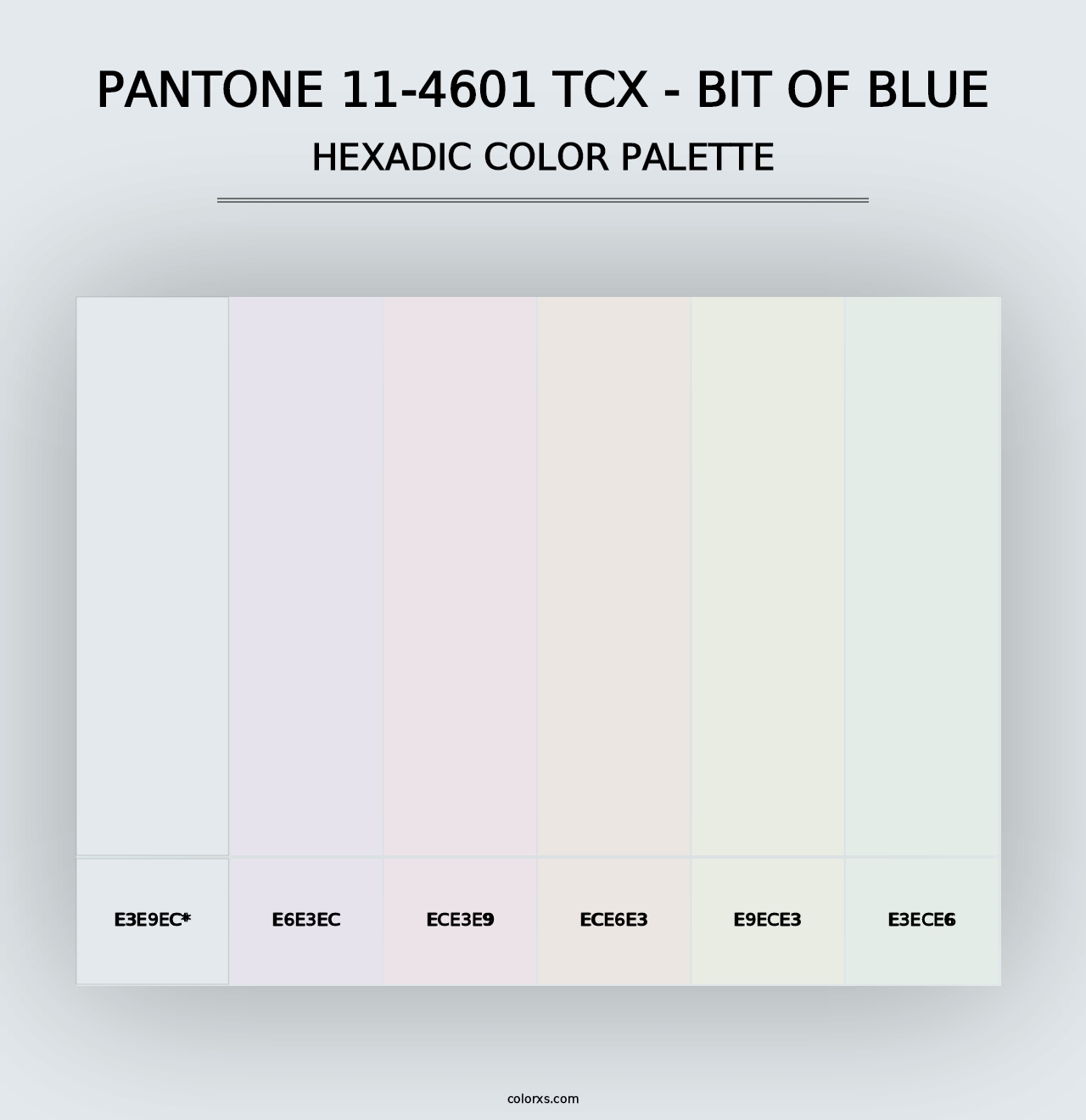 PANTONE 11-4601 TCX - Bit of Blue - Hexadic Color Palette