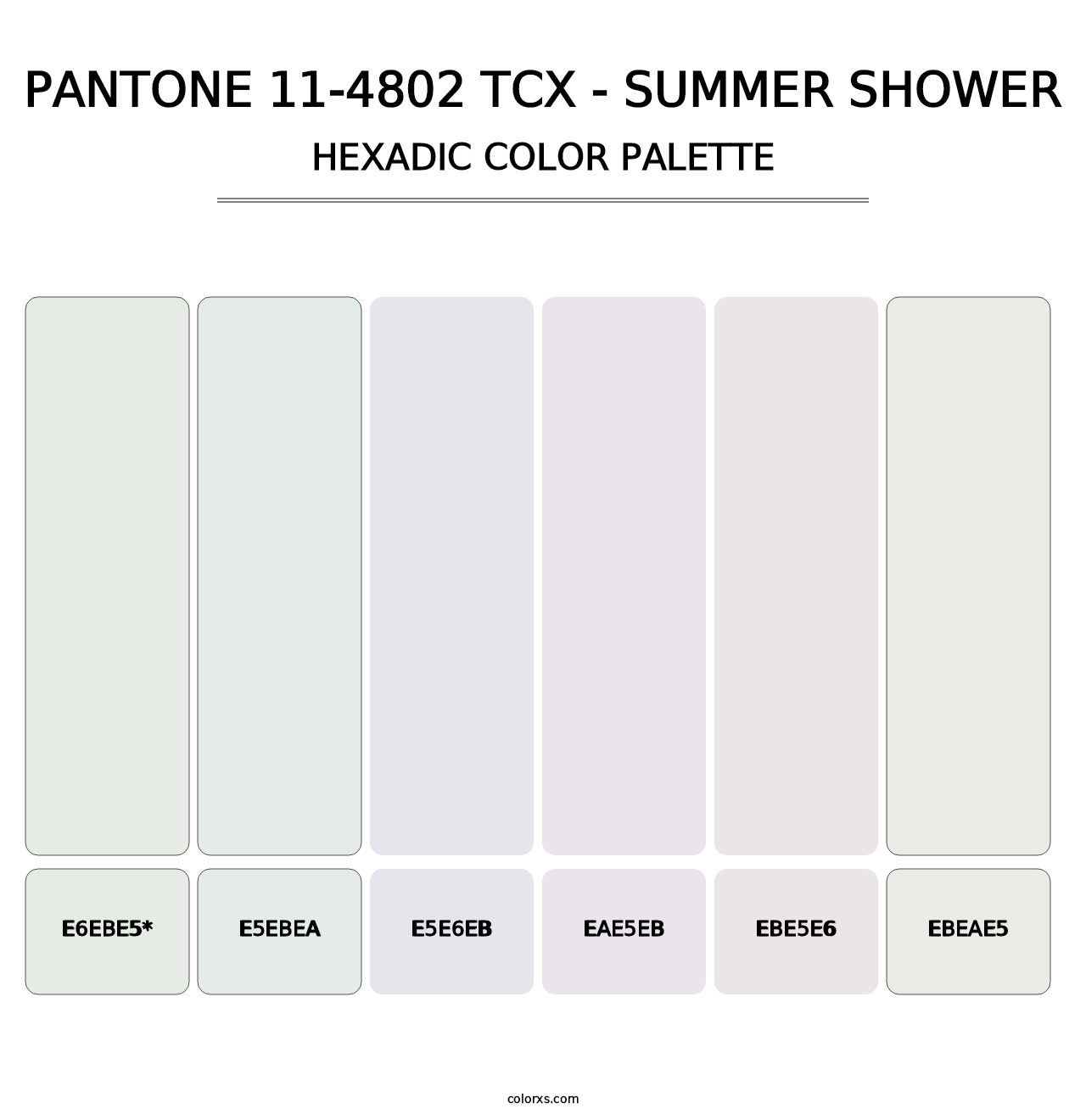 PANTONE 11-4802 TCX - Summer Shower - Hexadic Color Palette