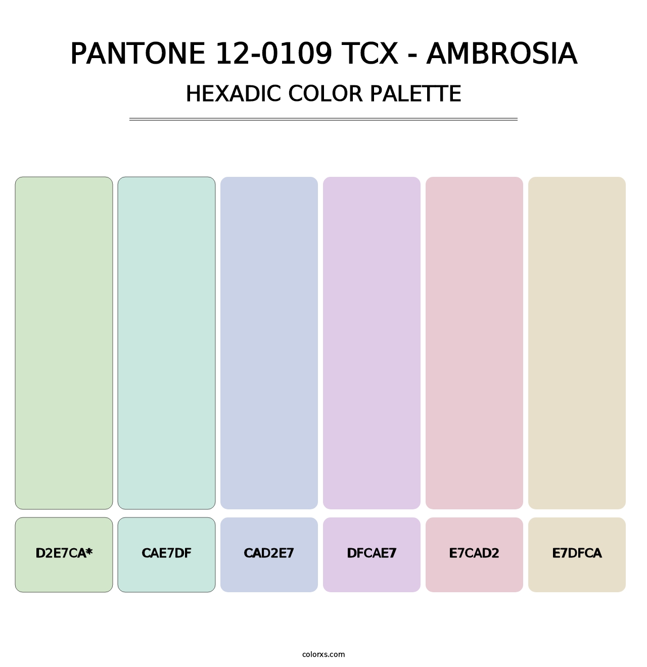 PANTONE 12-0109 TCX - Ambrosia - Hexadic Color Palette