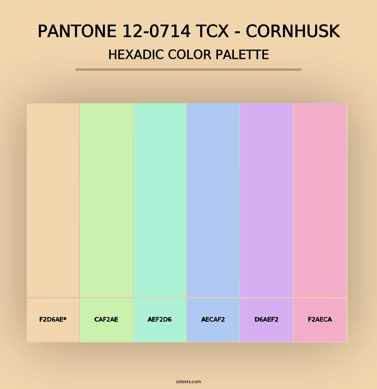 PANTONE 12-0714 TCX - Cornhusk - Hexadic Color Palette