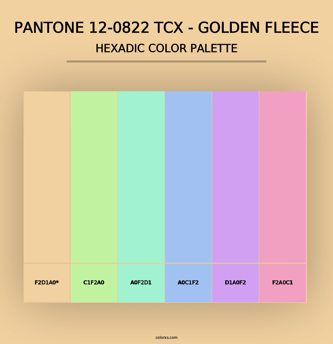 PANTONE 12-0822 TCX - Golden Fleece - Hexadic Color Palette