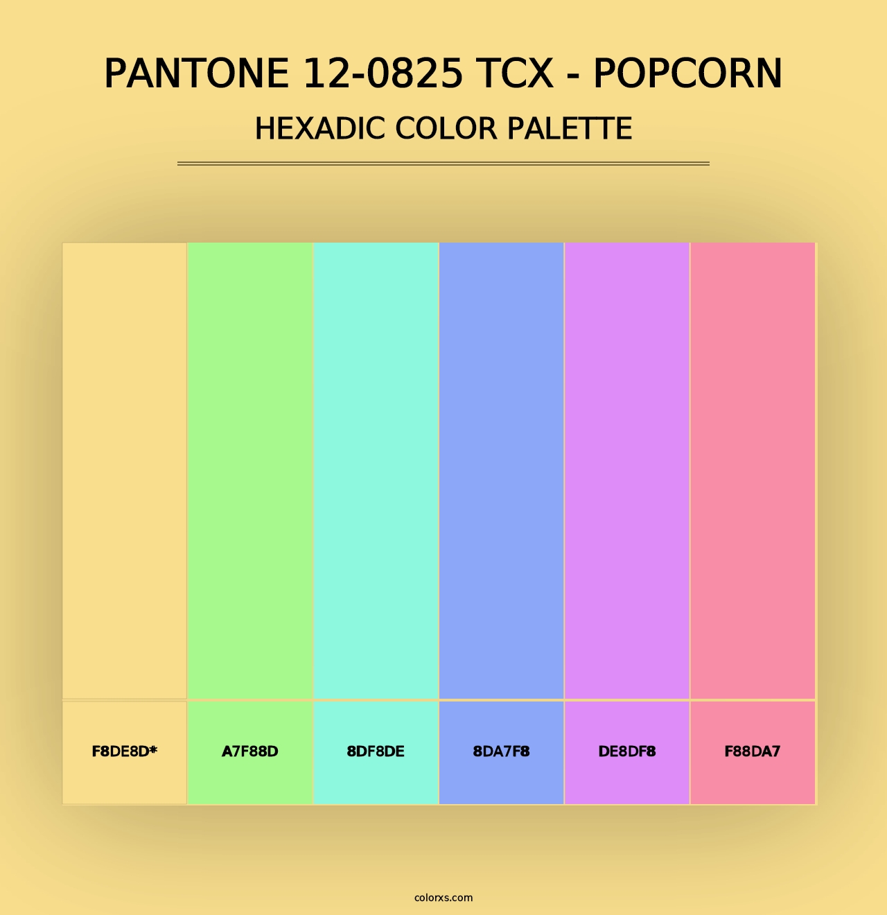 PANTONE 12-0825 TCX - Popcorn - Hexadic Color Palette