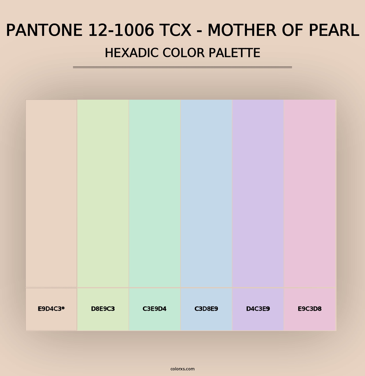 PANTONE 12-1006 TCX - Mother of Pearl - Hexadic Color Palette