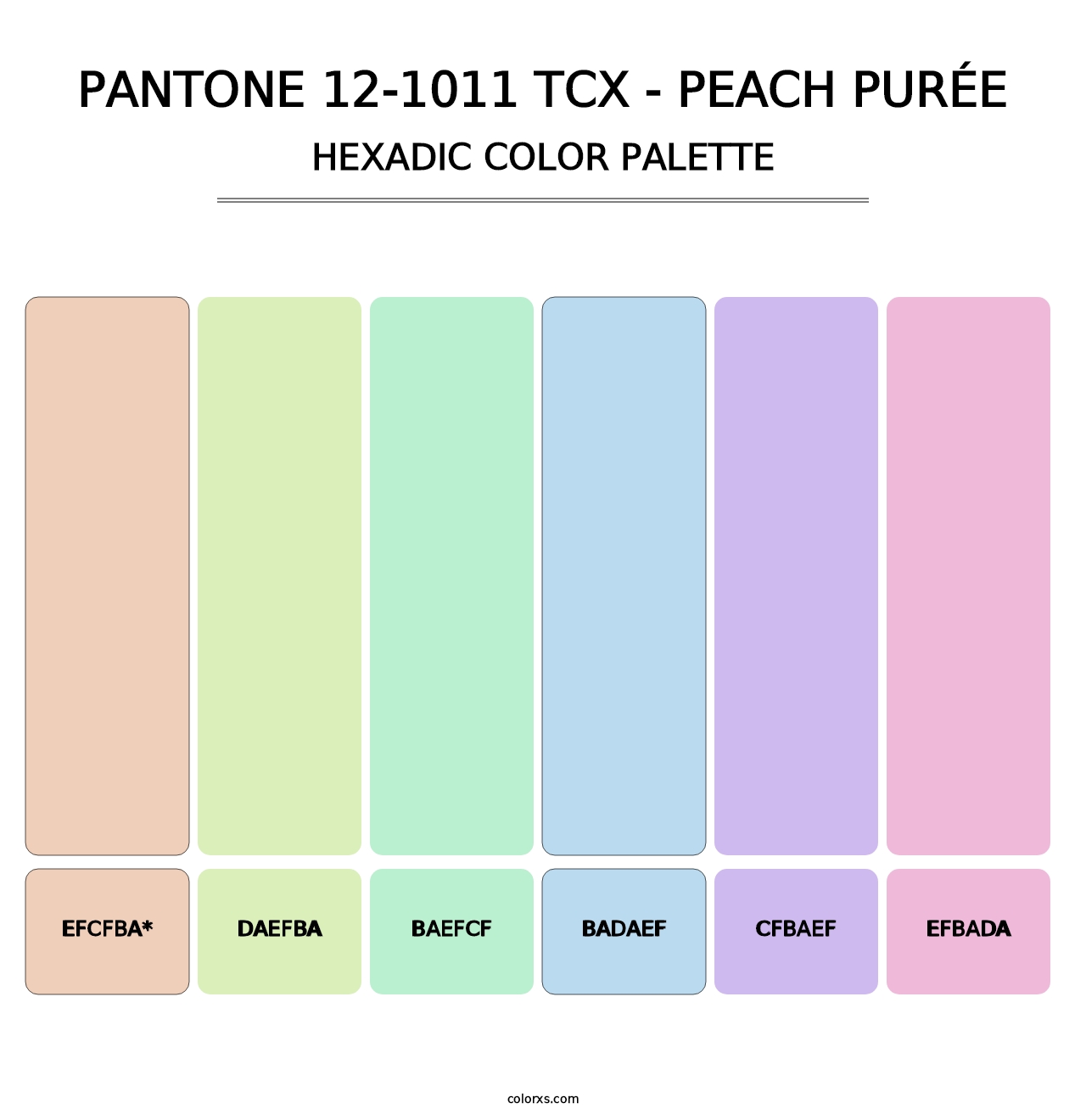 PANTONE 12-1011 TCX - Peach Purée - Hexadic Color Palette