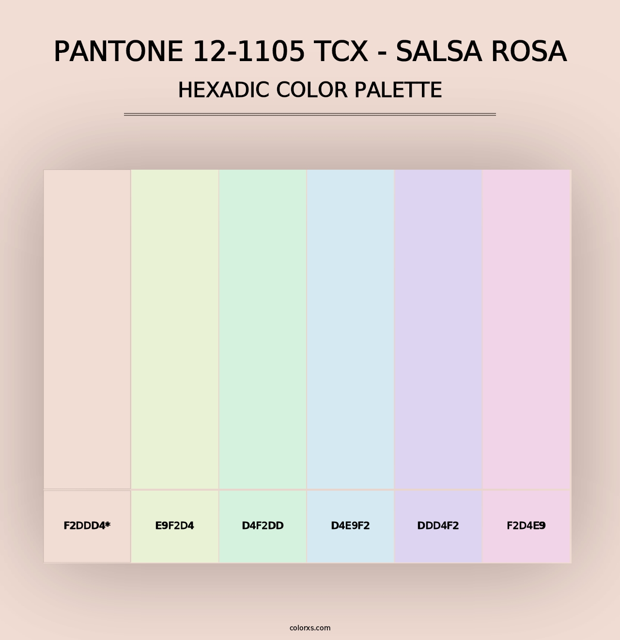 PANTONE 12-1105 TCX - Salsa Rosa - Hexadic Color Palette