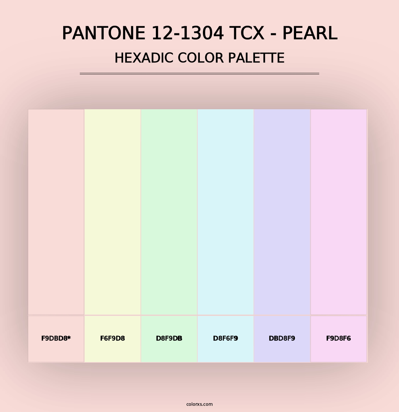 PANTONE 12-1304 TCX - Pearl - Hexadic Color Palette