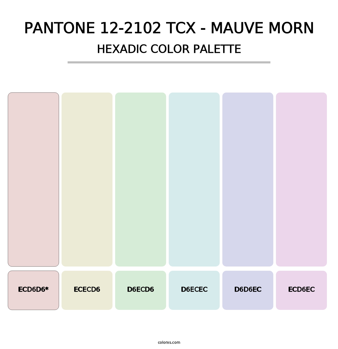 PANTONE 12-2102 TCX - Mauve Morn - Hexadic Color Palette