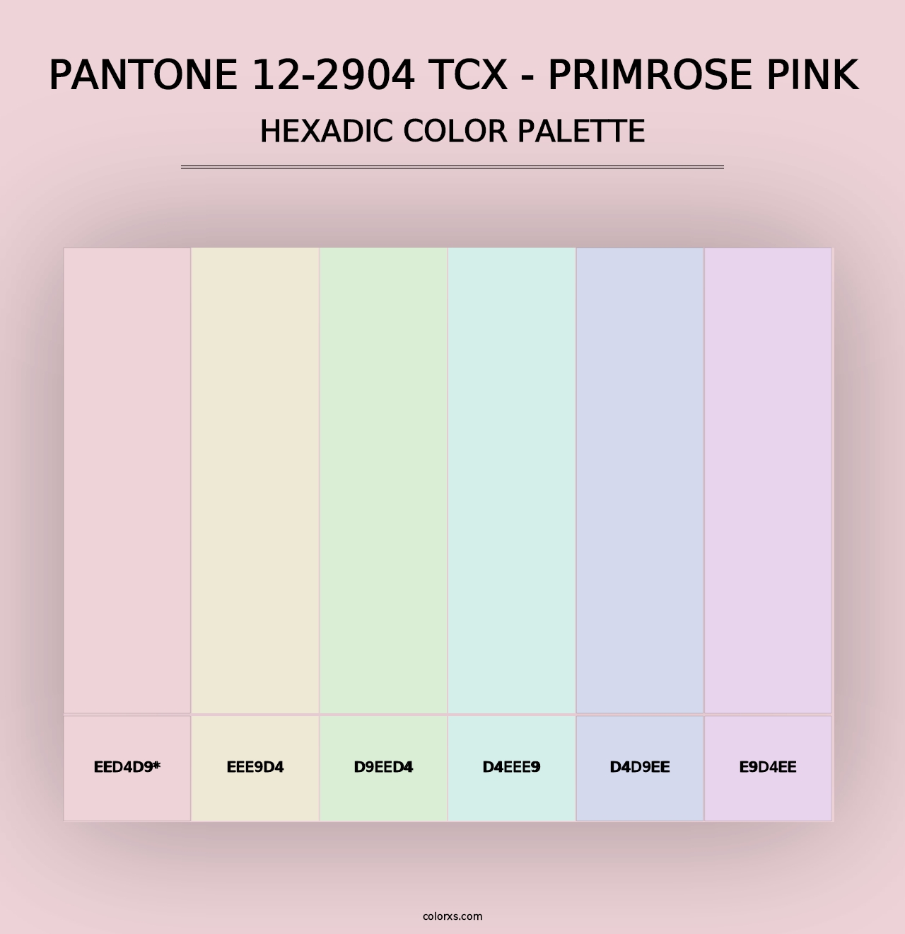 PANTONE 12-2904 TCX - Primrose Pink - Hexadic Color Palette