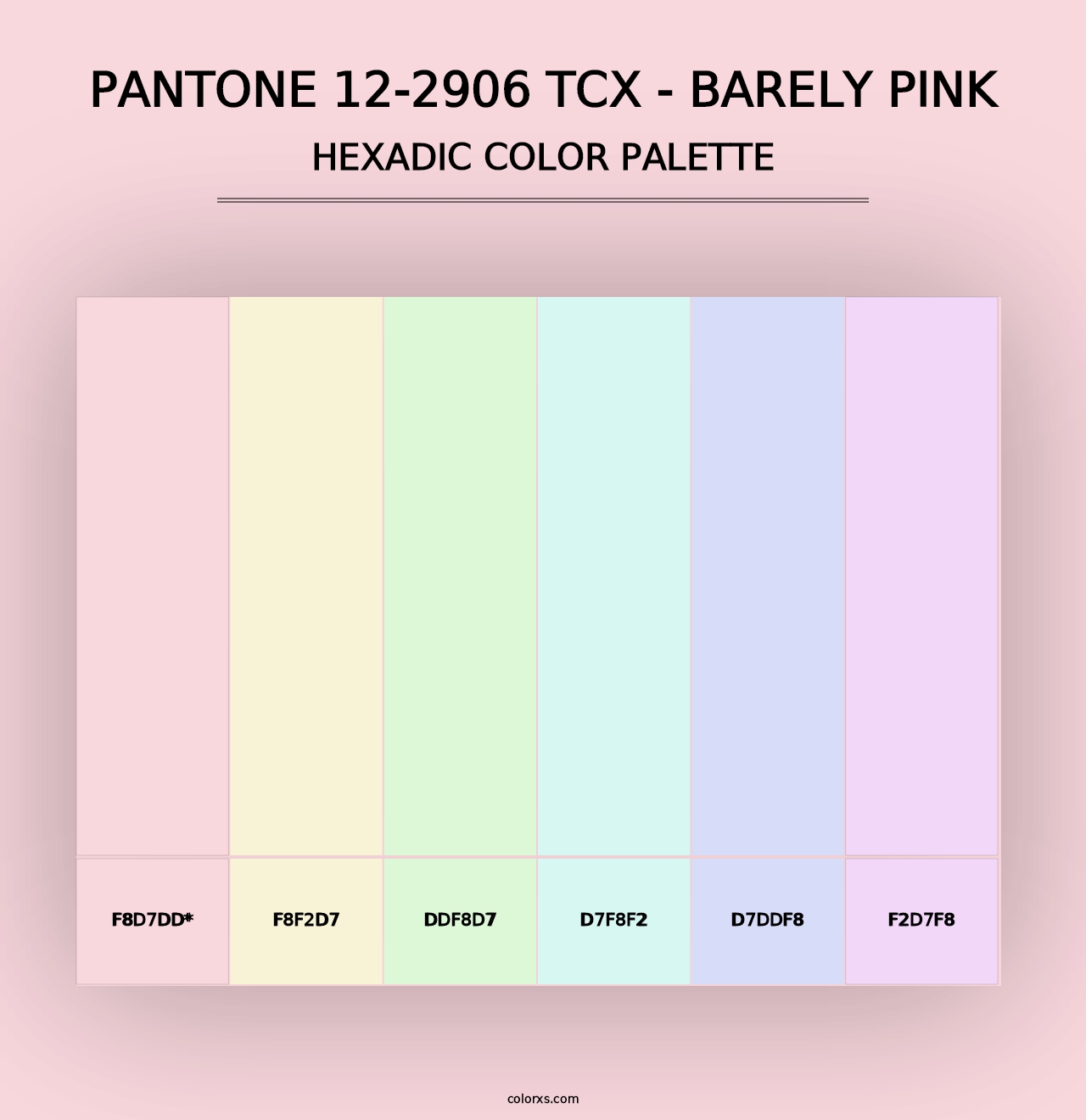 PANTONE 12-2906 TCX - Barely Pink - Hexadic Color Palette