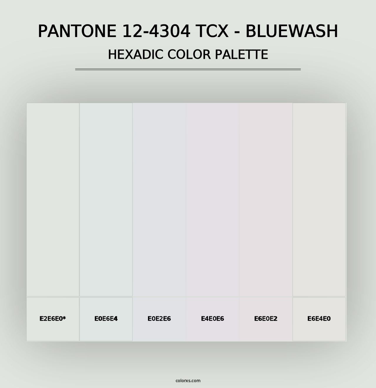 PANTONE 12-4304 TCX - Bluewash - Hexadic Color Palette