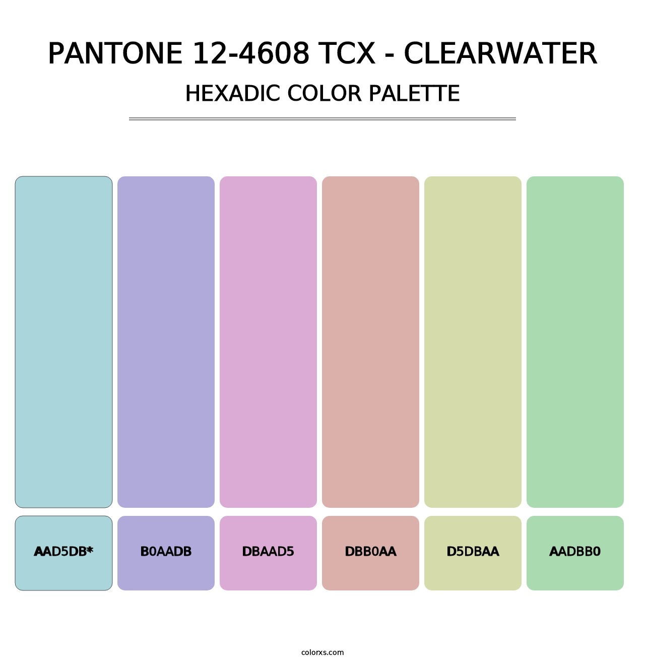 PANTONE 12-4608 TCX - Clearwater - Hexadic Color Palette