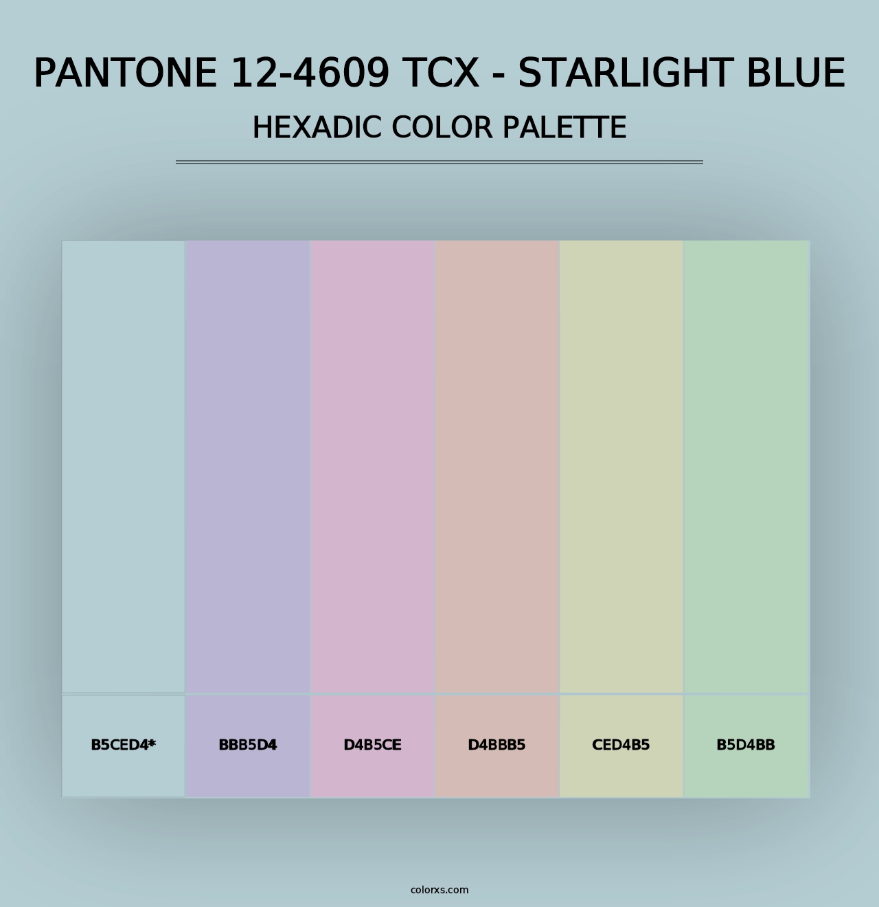 PANTONE 12-4609 TCX - Starlight Blue - Hexadic Color Palette