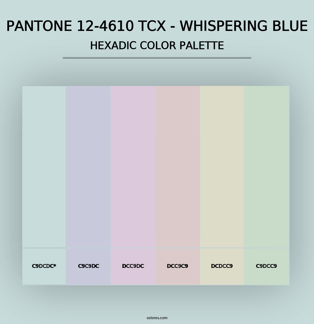 PANTONE 12-4610 TCX - Whispering Blue - Hexadic Color Palette