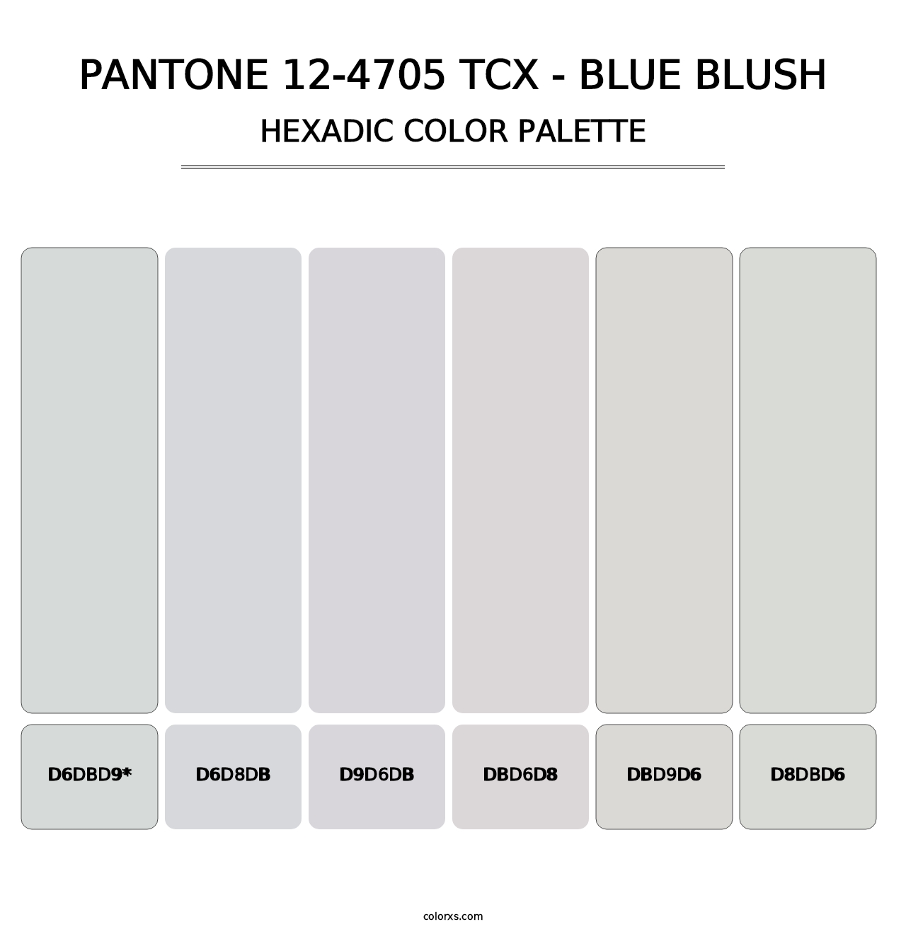 PANTONE 12-4705 TCX - Blue Blush - Hexadic Color Palette