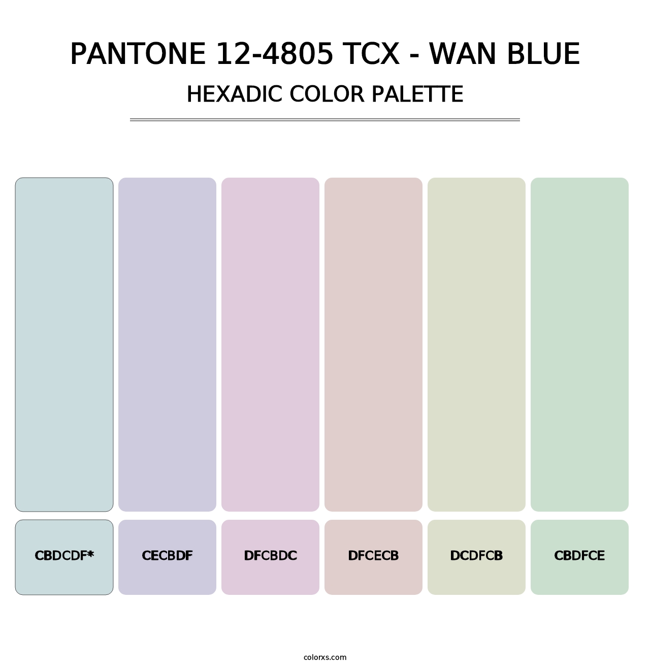 PANTONE 12-4805 TCX - Wan Blue - Hexadic Color Palette