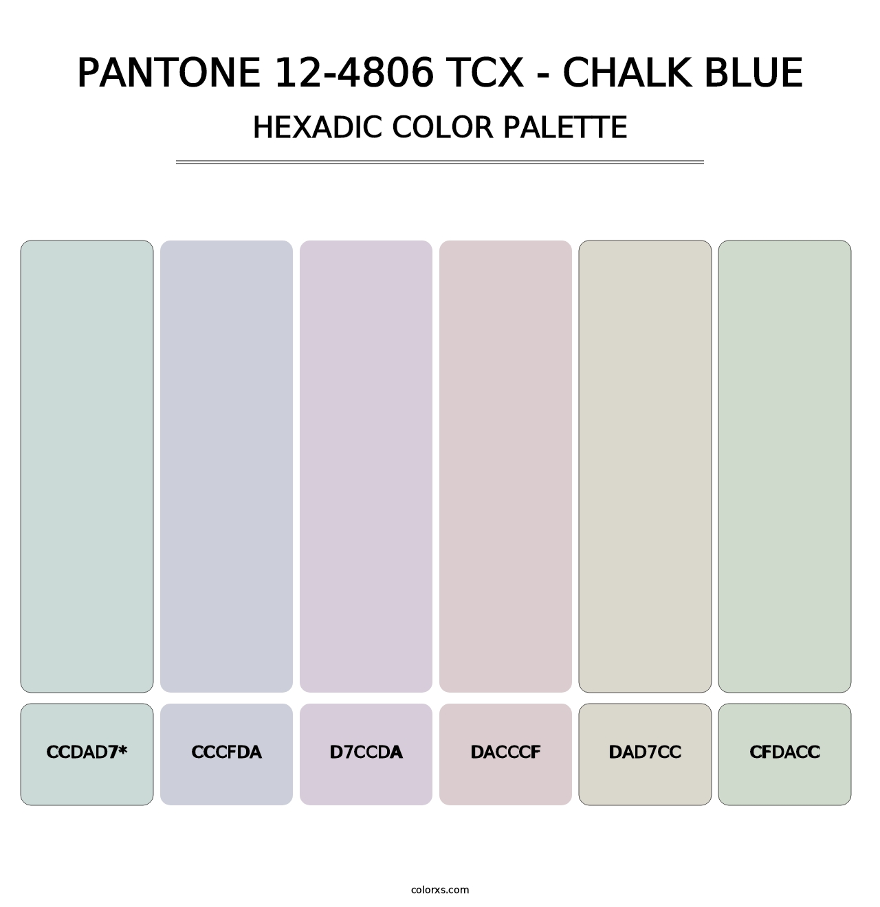 PANTONE 12-4806 TCX - Chalk Blue - Hexadic Color Palette