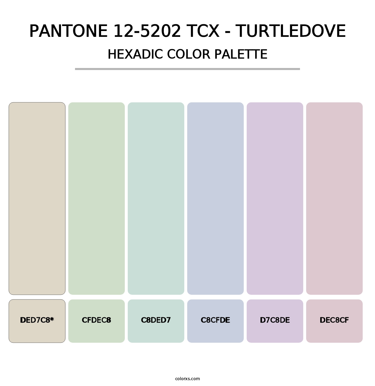 PANTONE 12-5202 TCX - Turtledove - Hexadic Color Palette