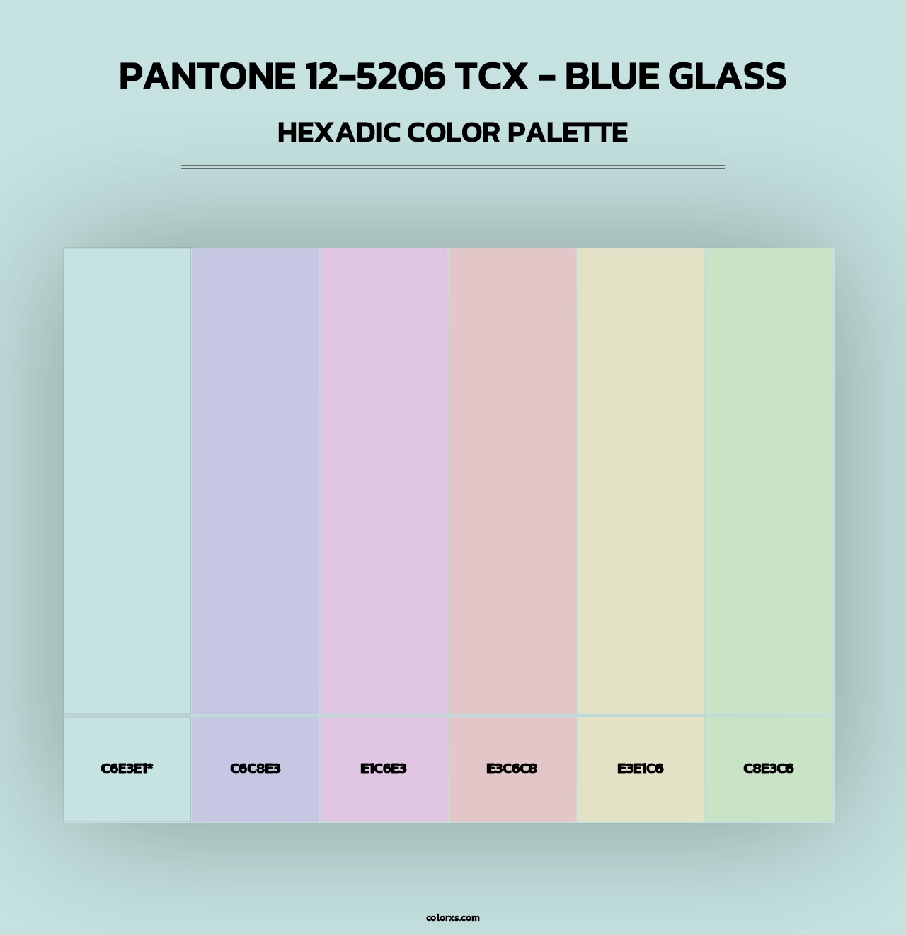 PANTONE 12-5206 TCX - Blue Glass - Hexadic Color Palette