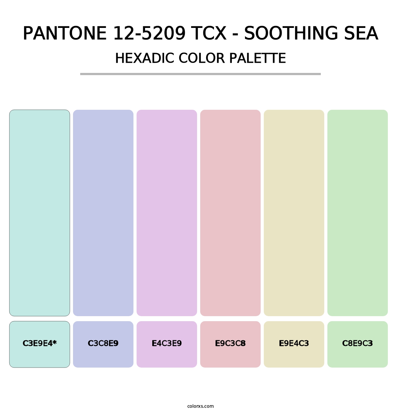 PANTONE 12-5209 TCX - Soothing Sea - Hexadic Color Palette