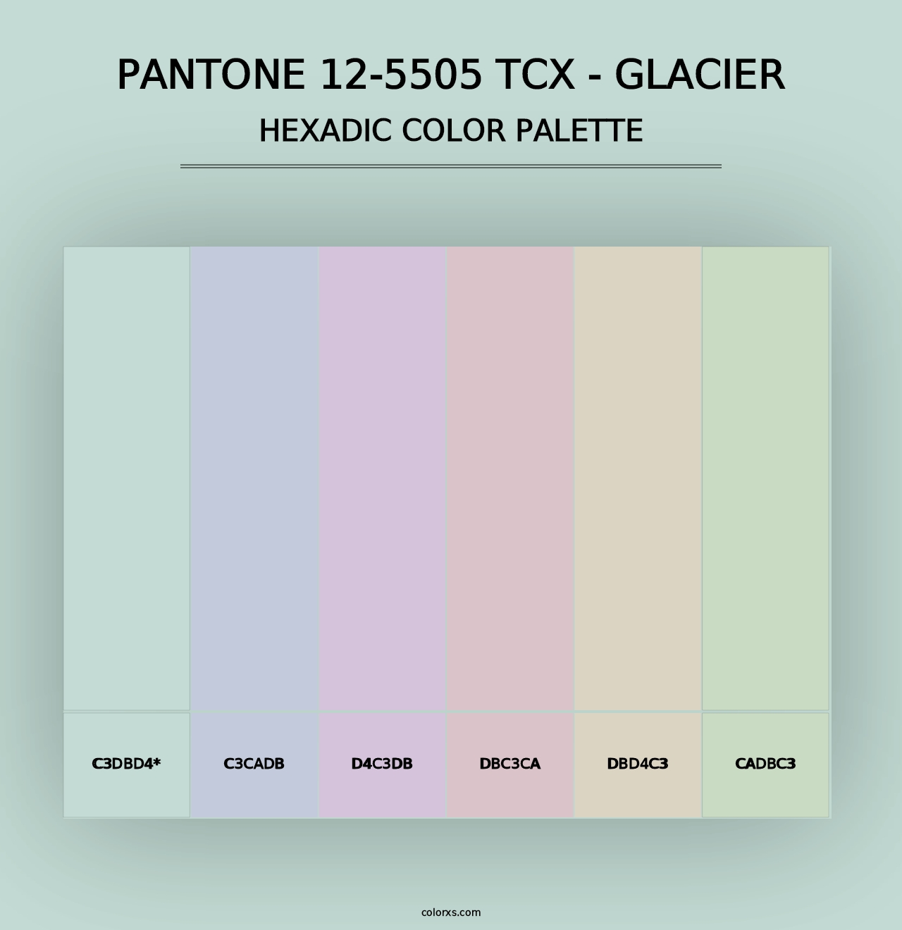 PANTONE 12-5505 TCX - Glacier - Hexadic Color Palette