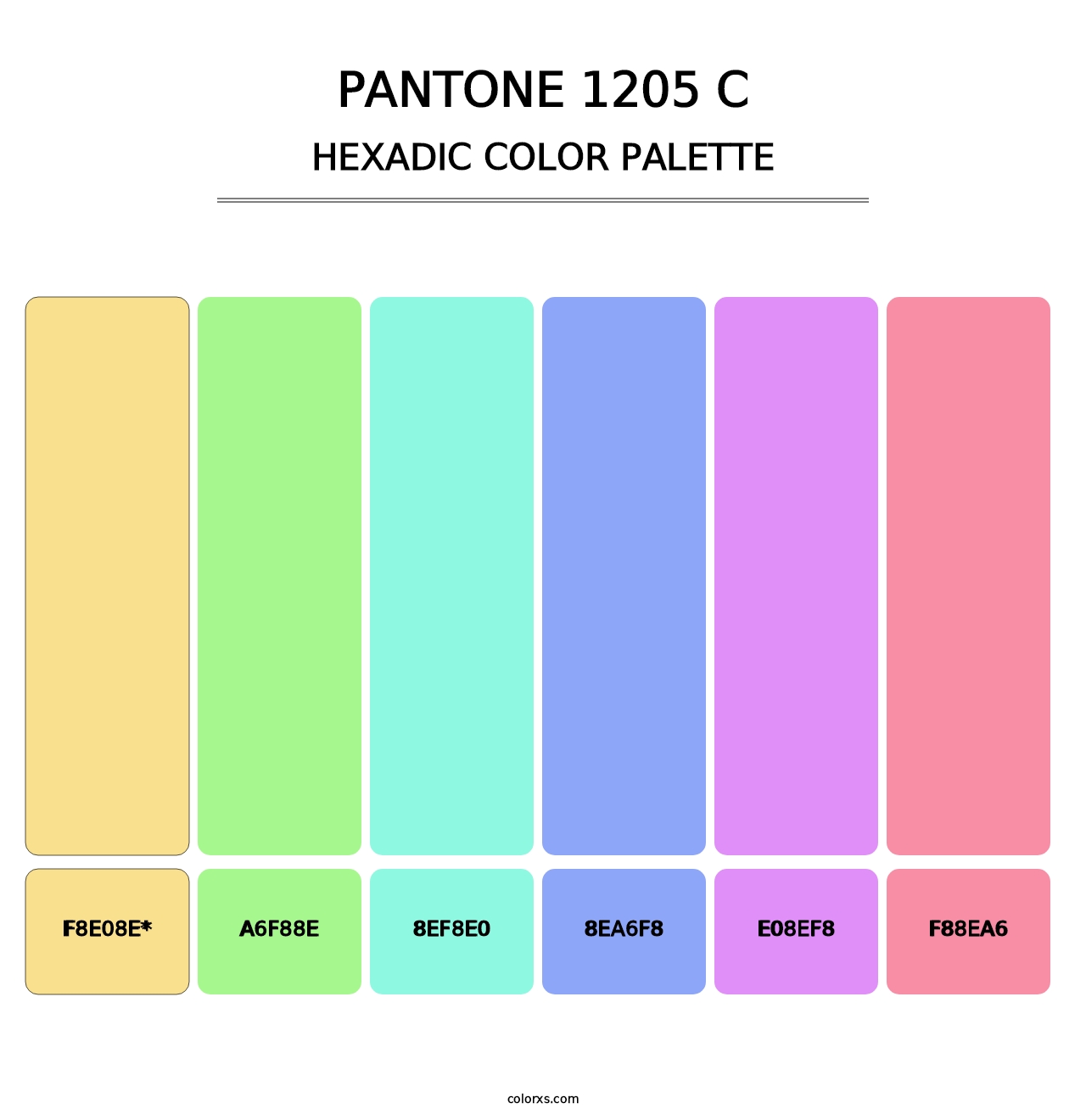 PANTONE 1205 C - Hexadic Color Palette