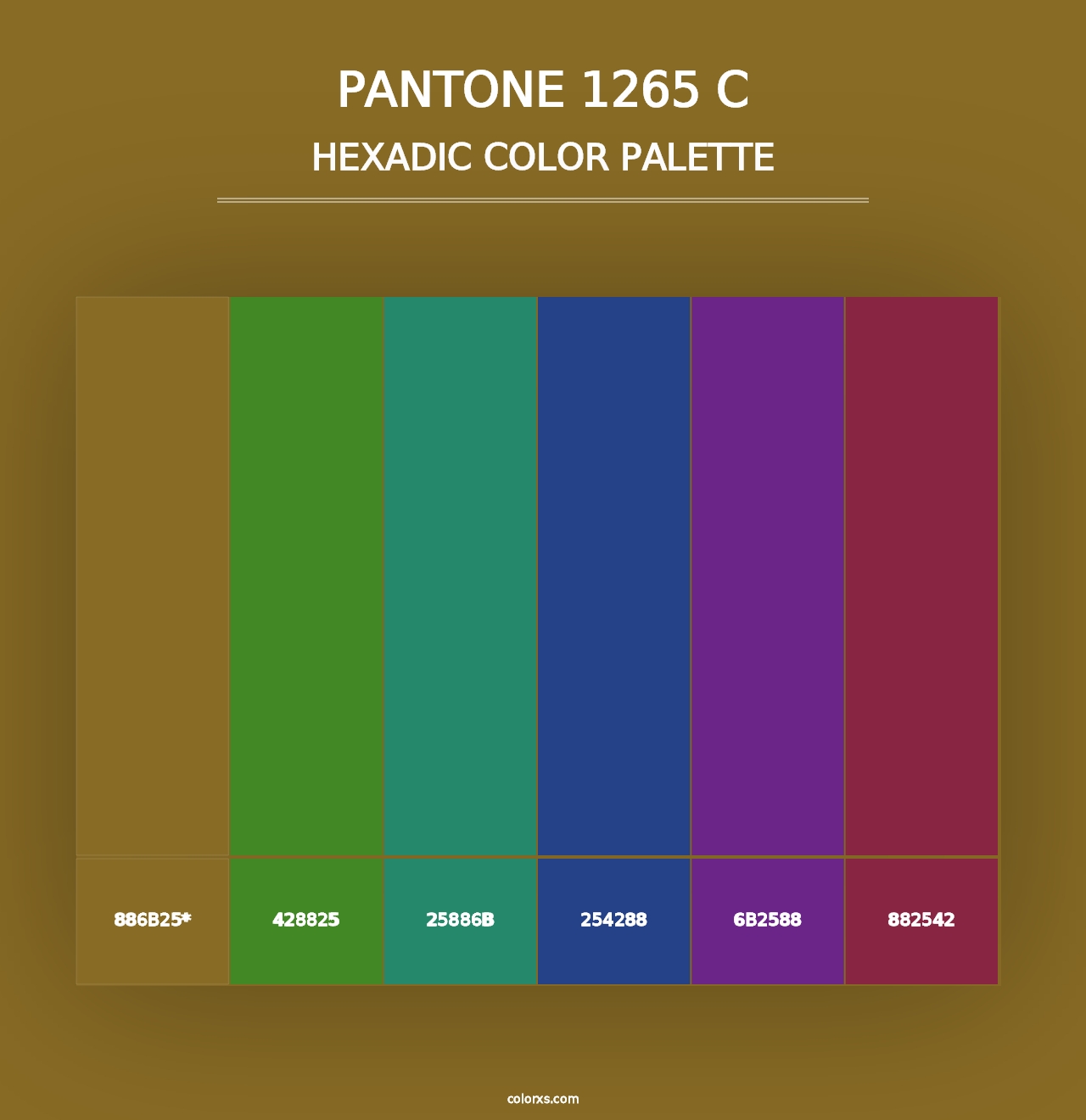 PANTONE 1265 C - Hexadic Color Palette