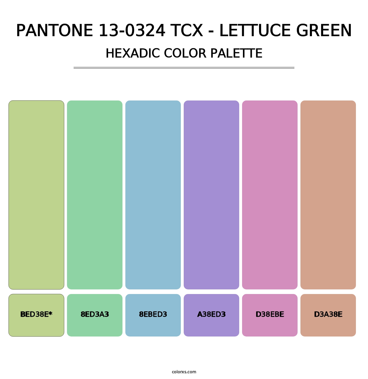 PANTONE 13-0324 TCX - Lettuce Green - Hexadic Color Palette