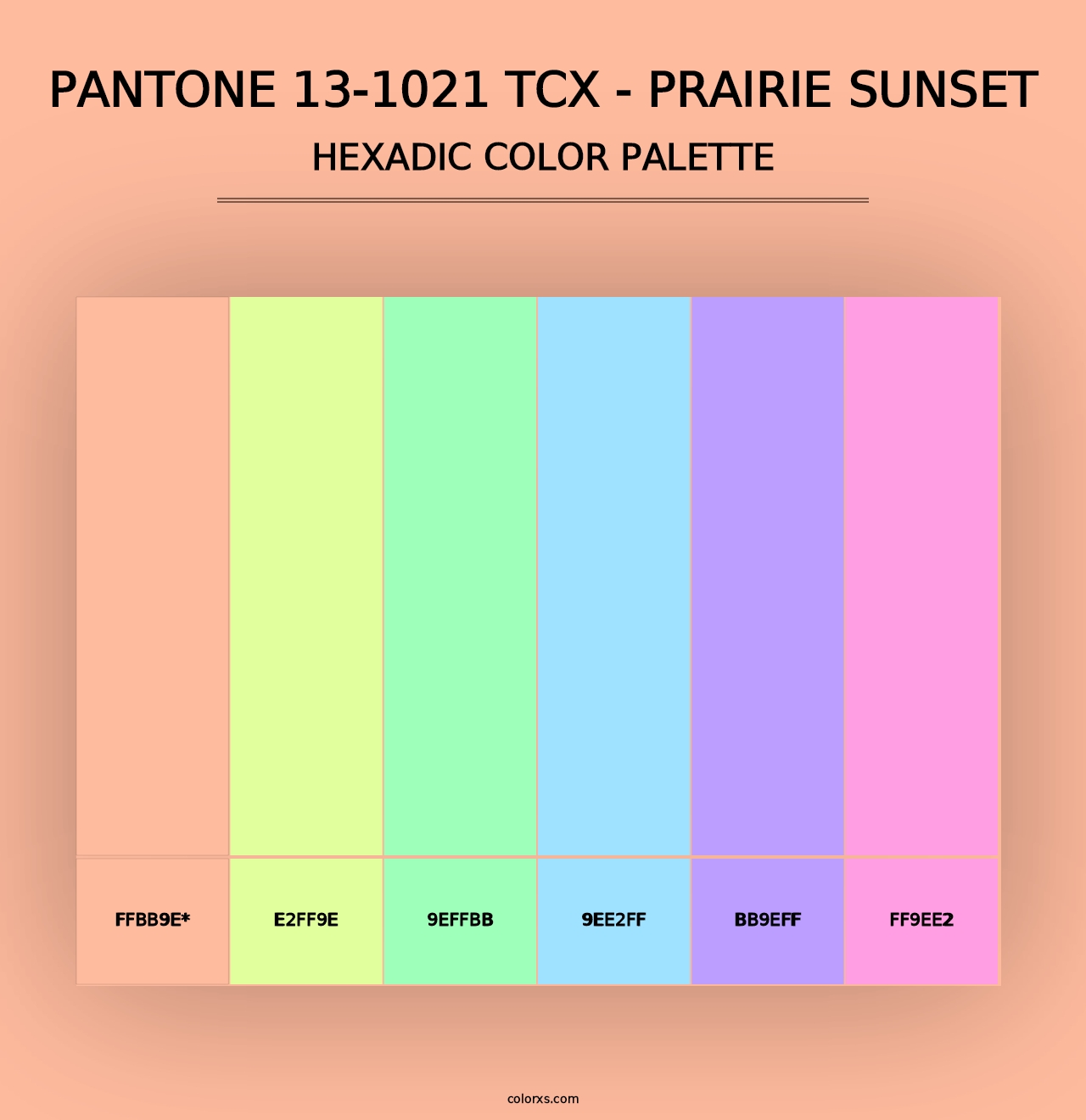 PANTONE 13-1021 TCX - Prairie Sunset - Hexadic Color Palette