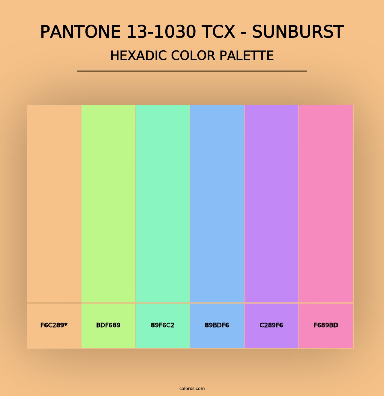 PANTONE 13-1030 TCX - Sunburst - Hexadic Color Palette