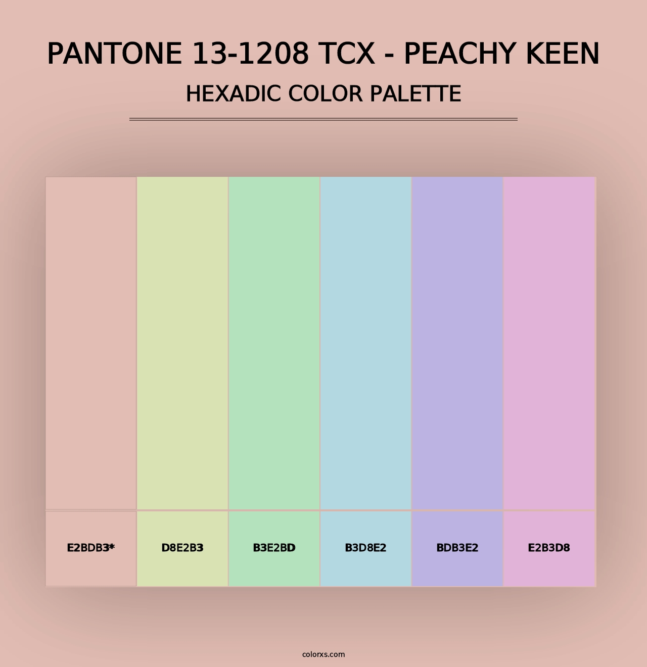 PANTONE 13-1208 TCX - Peachy Keen - Hexadic Color Palette