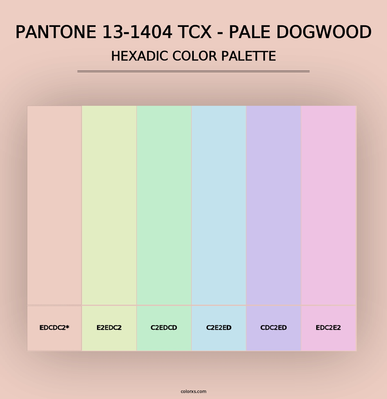 PANTONE 13-1404 TCX - Pale Dogwood - Hexadic Color Palette