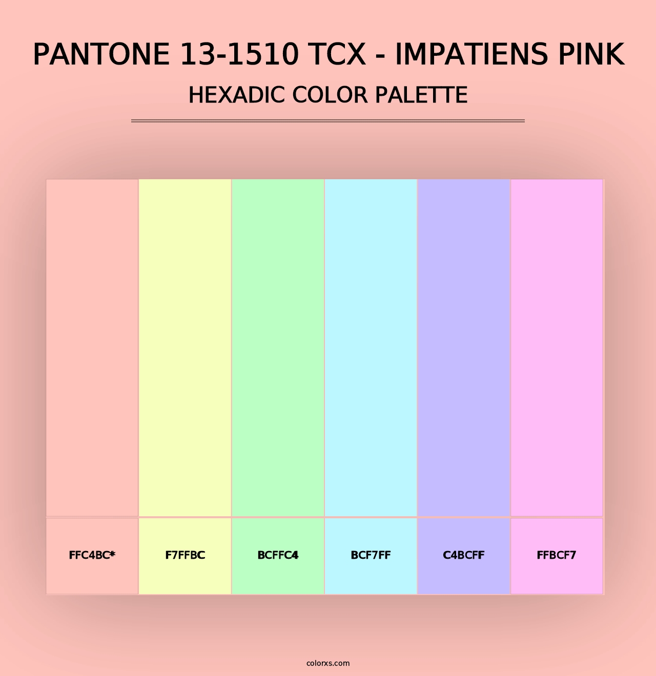 PANTONE 13-1510 TCX - Impatiens Pink - Hexadic Color Palette