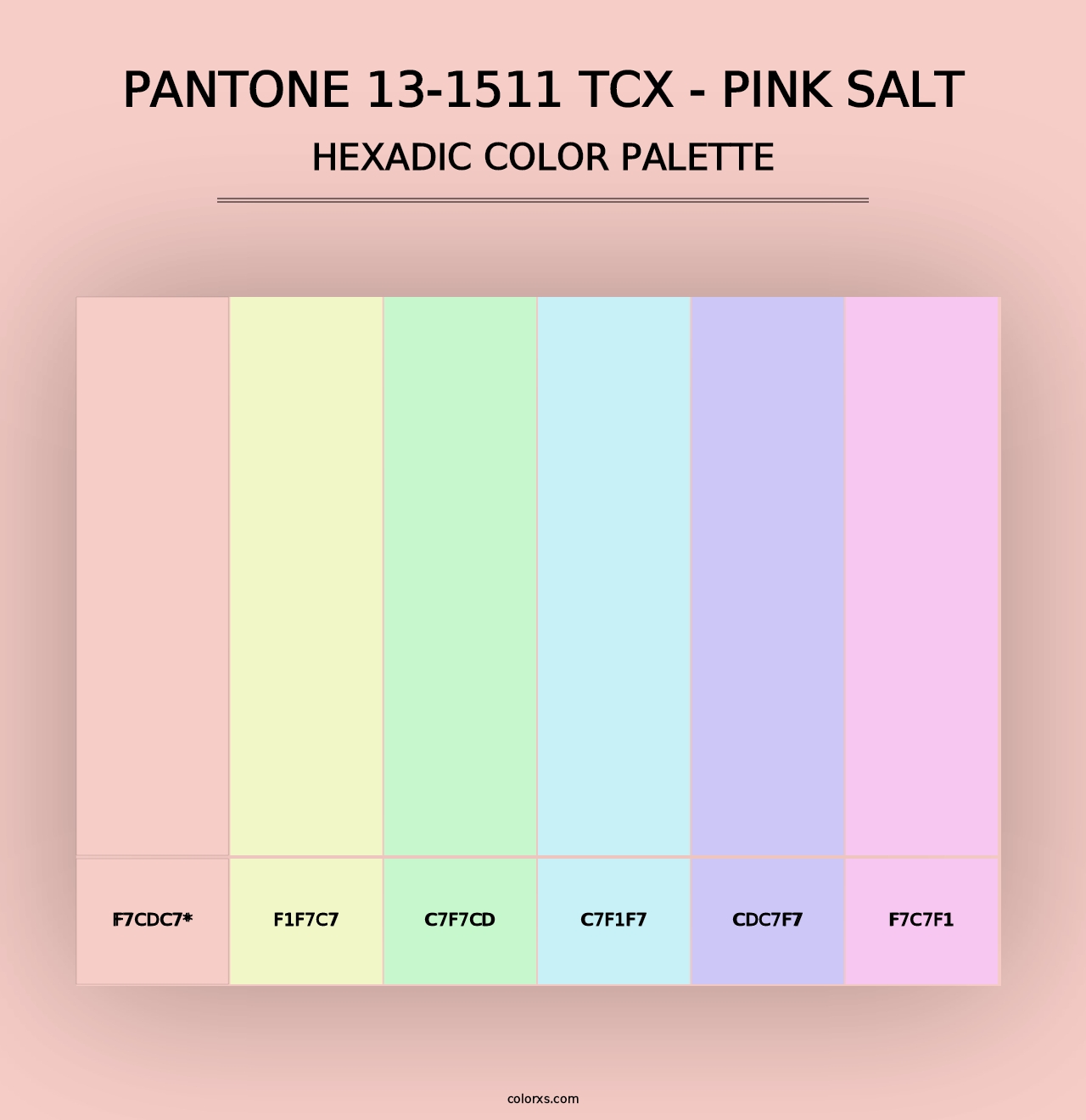 PANTONE 13-1511 TCX - Pink Salt - Hexadic Color Palette