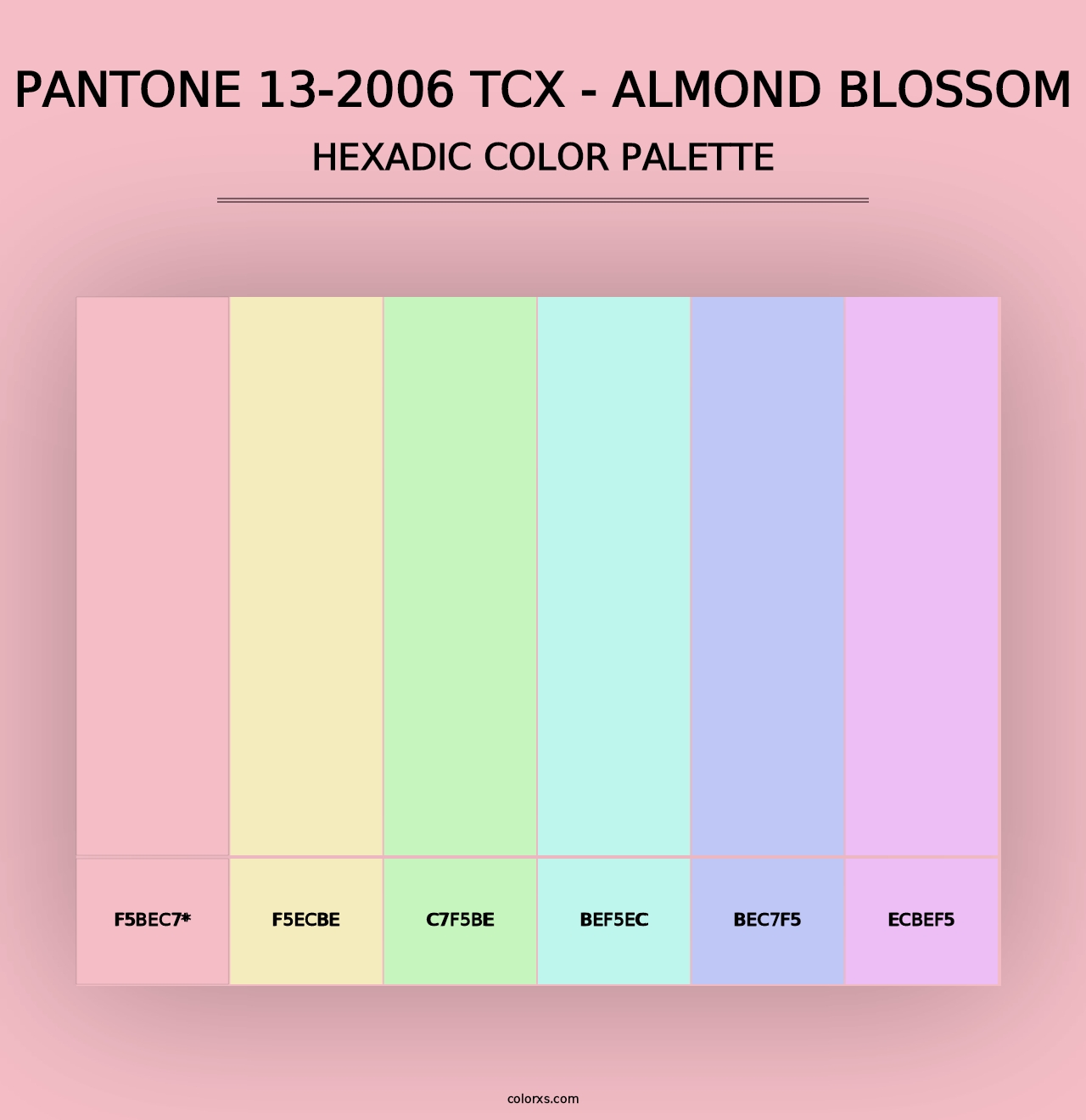 PANTONE 13-2006 TCX - Almond Blossom - Hexadic Color Palette