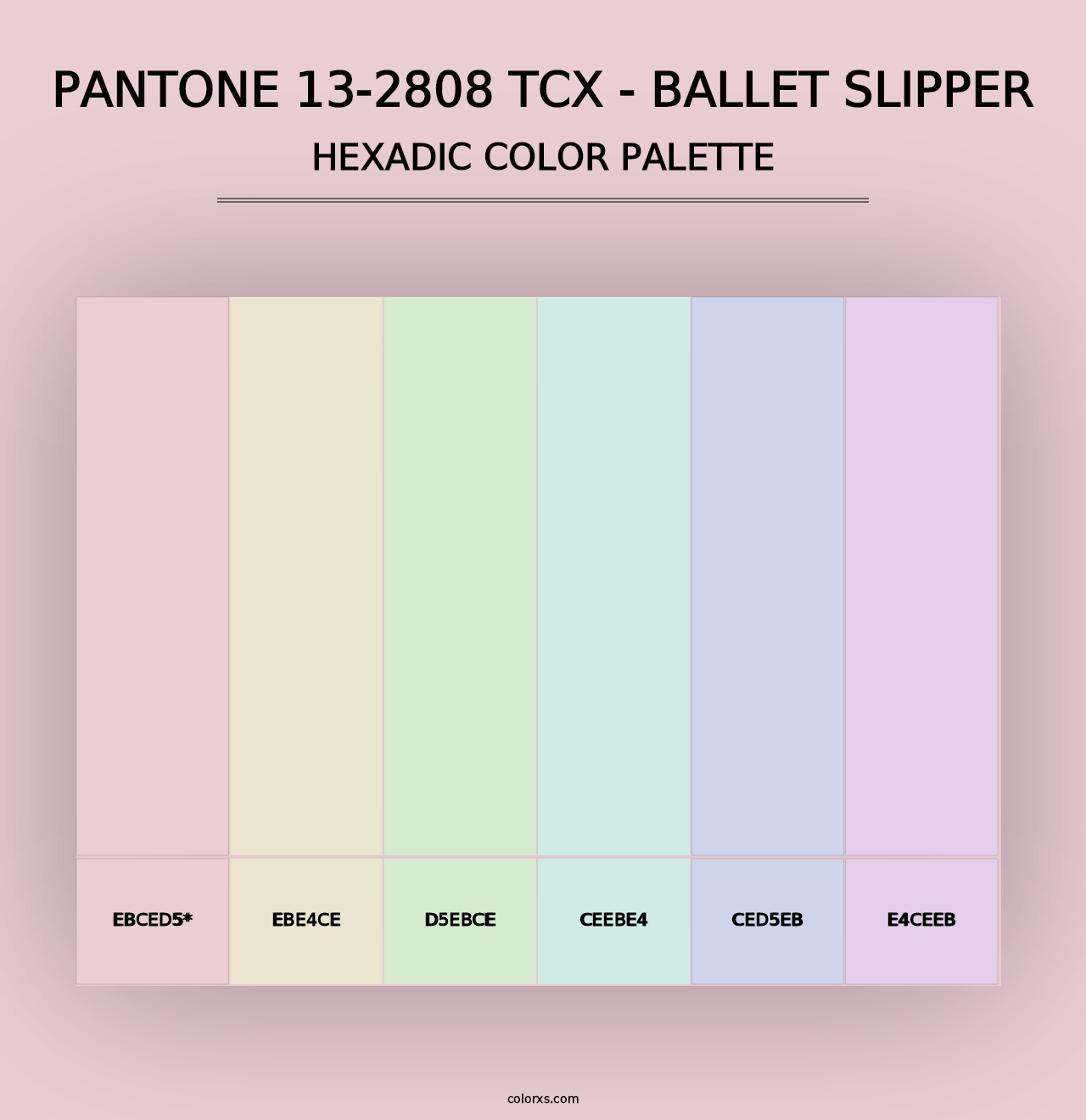 PANTONE 13-2808 TCX - Ballet Slipper - Hexadic Color Palette