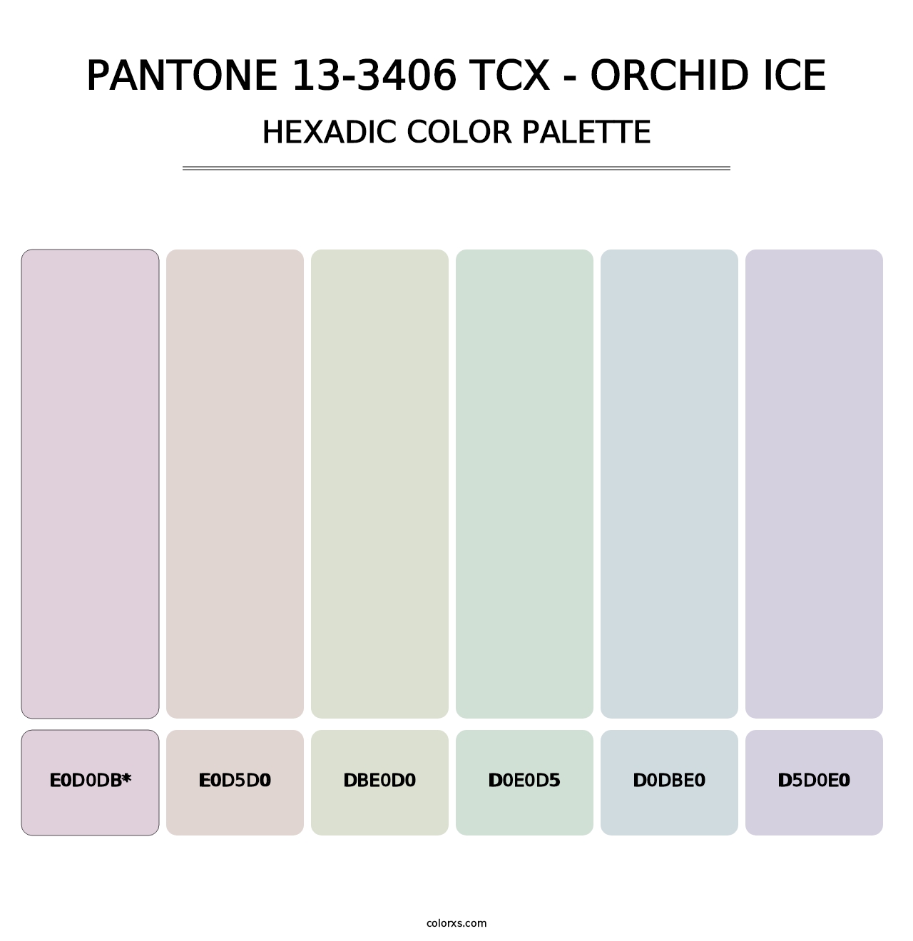 PANTONE 13-3406 TCX - Orchid Ice - Hexadic Color Palette