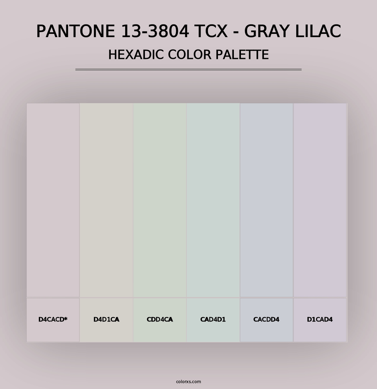 PANTONE 13-3804 TCX - Gray Lilac - Hexadic Color Palette