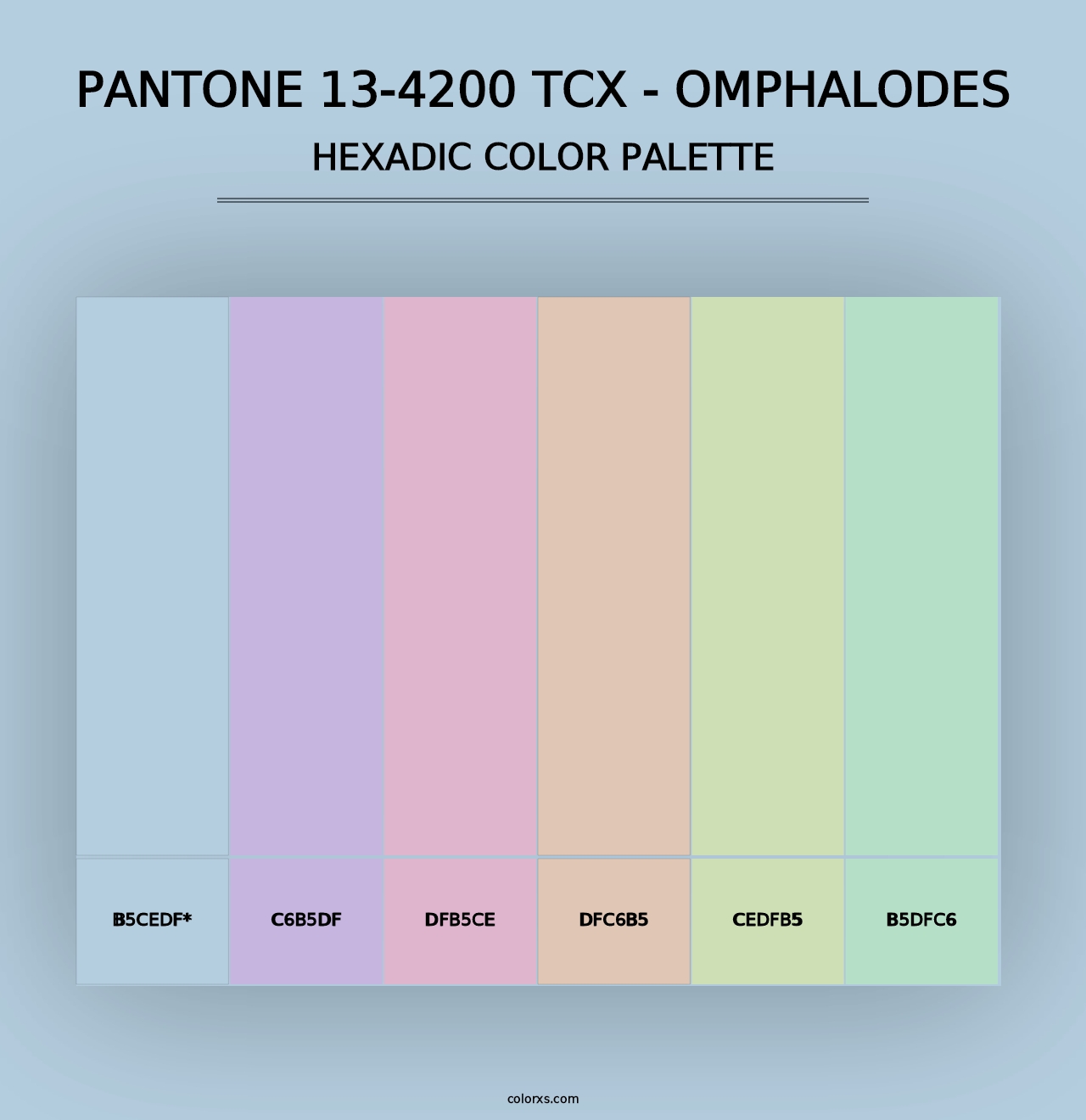 PANTONE 13-4200 TCX - Omphalodes - Hexadic Color Palette