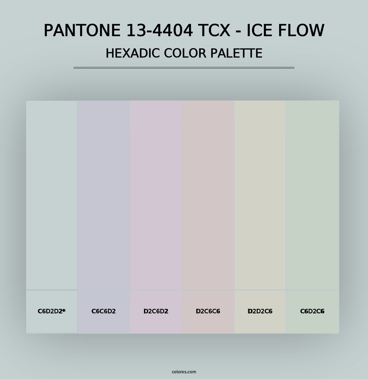 PANTONE 13-4404 TCX - Ice Flow - Hexadic Color Palette