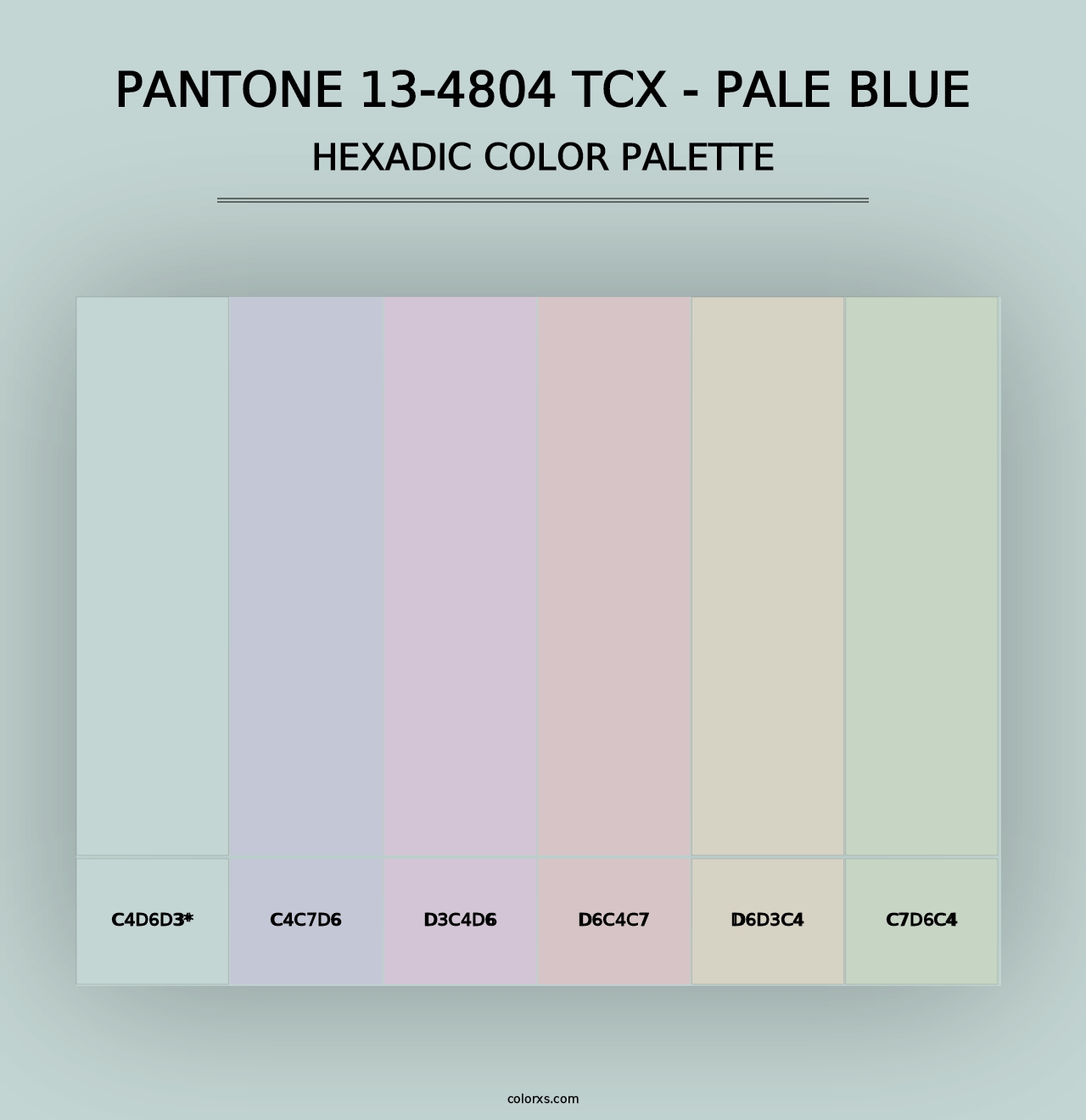 PANTONE 13-4804 TCX - Pale Blue - Hexadic Color Palette