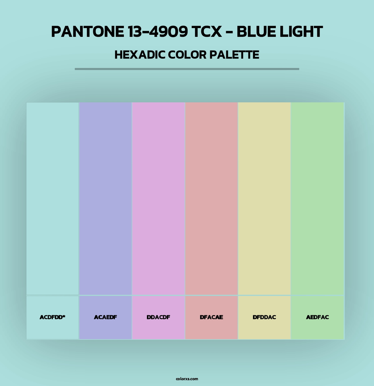 PANTONE 13-4909 TCX - Blue Light - Hexadic Color Palette