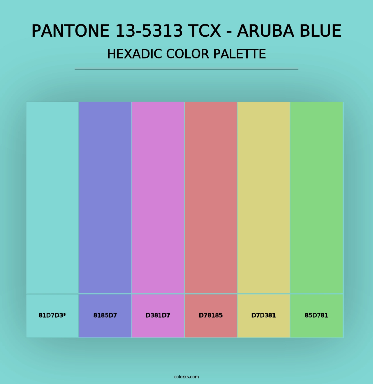 PANTONE 13-5313 TCX - Aruba Blue - Hexadic Color Palette