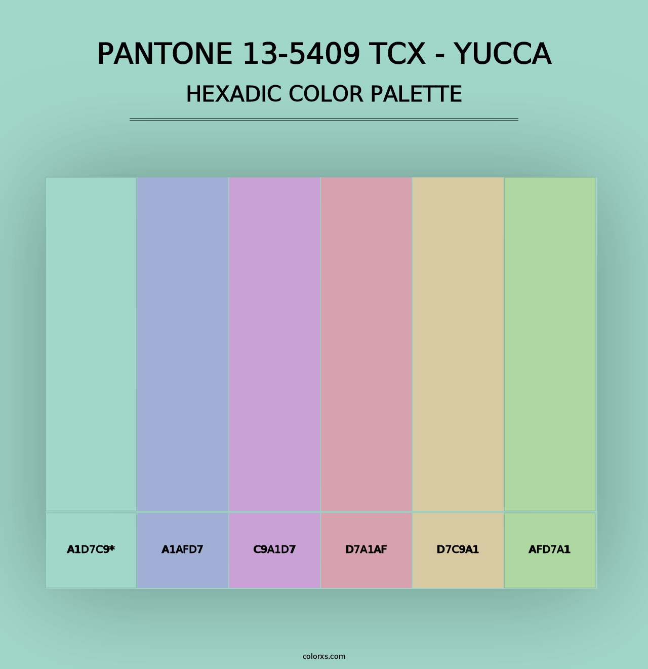 PANTONE 13-5409 TCX - Yucca - Hexadic Color Palette