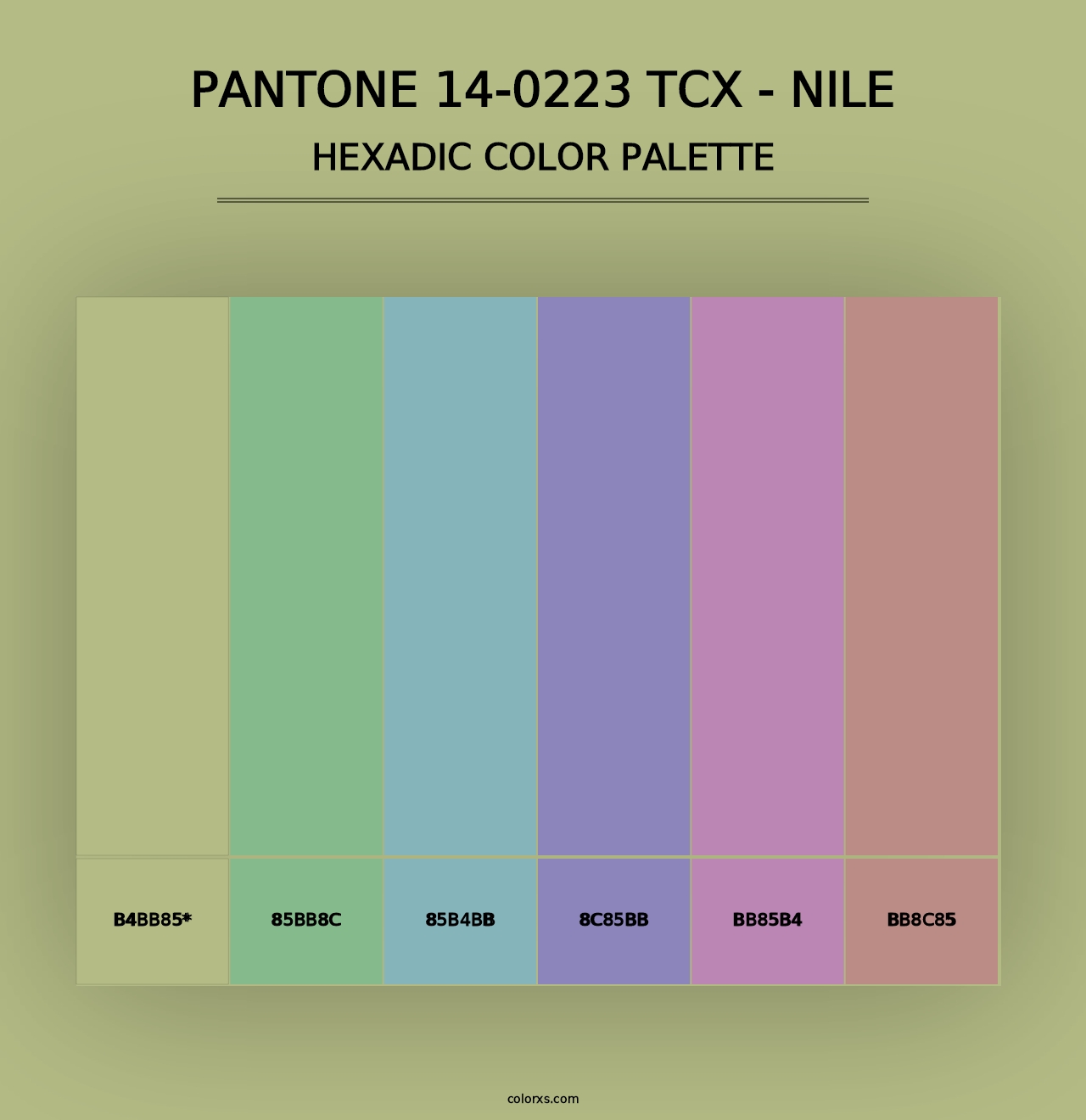 PANTONE 14-0223 TCX - Nile - Hexadic Color Palette