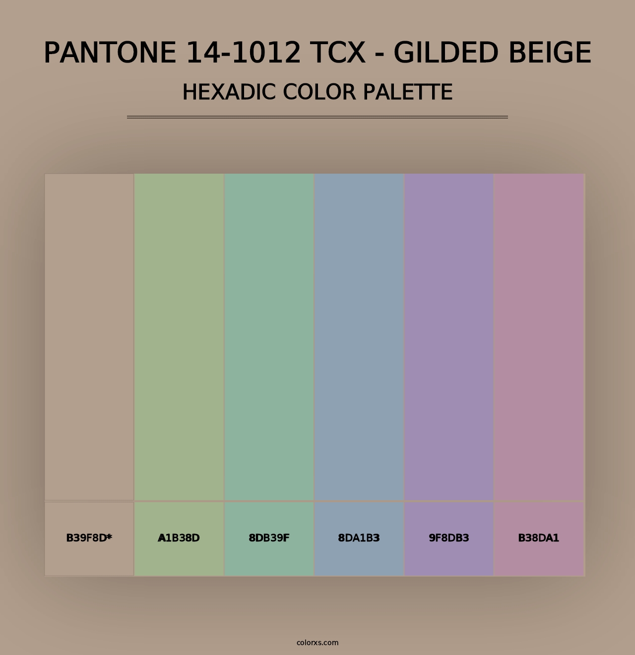 PANTONE 14-1012 TCX - Gilded Beige - Hexadic Color Palette