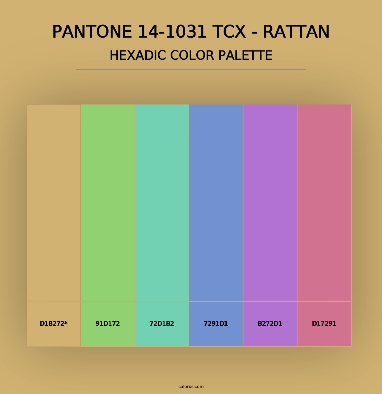 PANTONE 14-1031 TCX - Rattan - Hexadic Color Palette